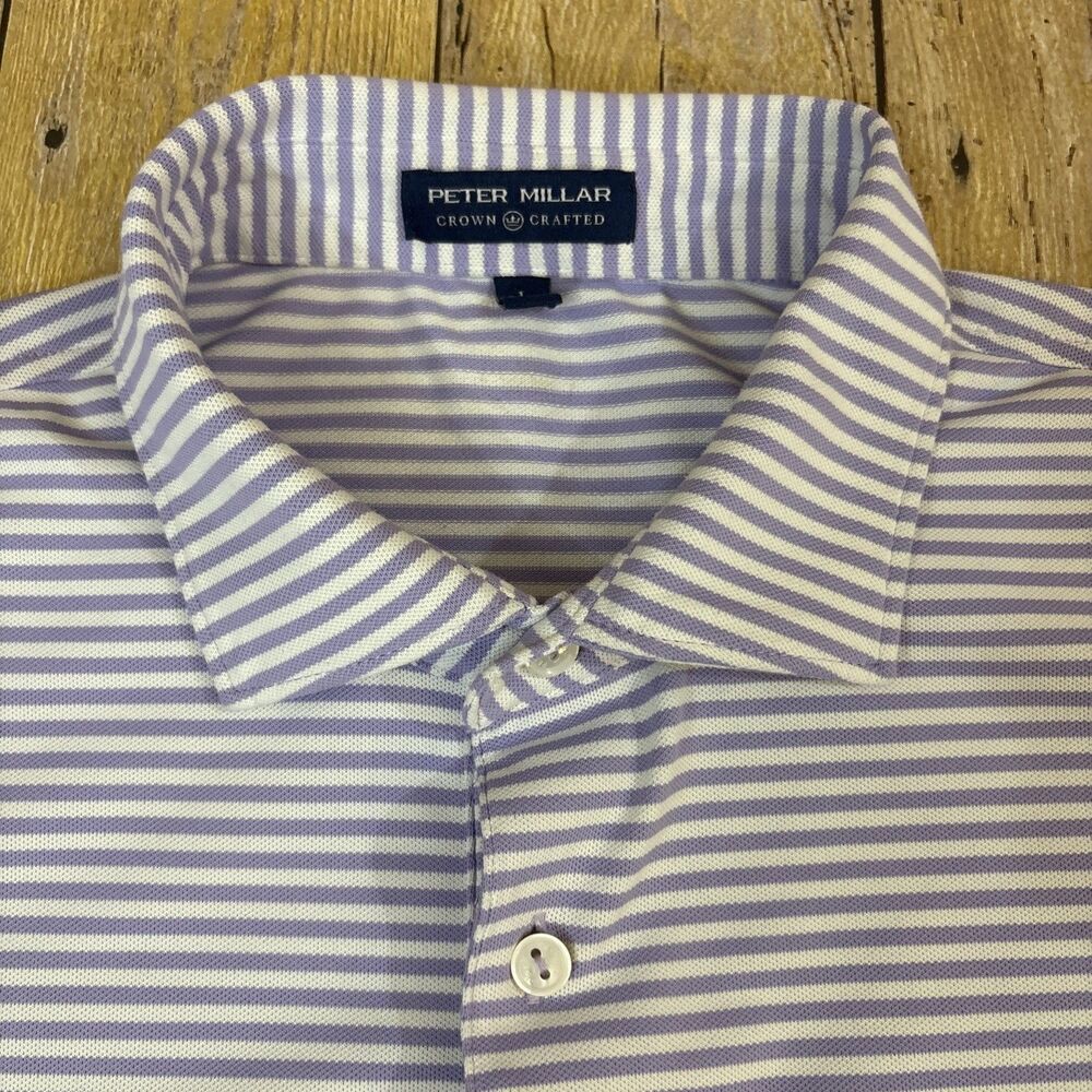 Peter Millar Crown Crafted Golf Polo Shirt Mens Large - Picture 3 of 7
